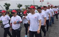 “放松心情，磨砺意志，超越自我” 正定公司参加徒步走活动